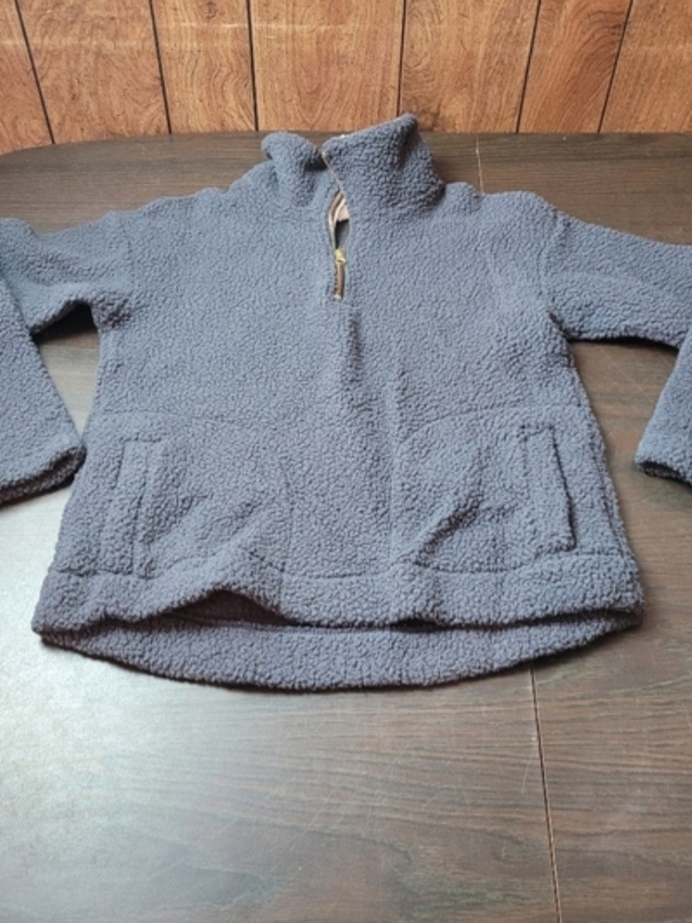Old Navy Gray Sherpa Half-Zip Pullover XS